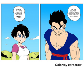 Midair Training colorized dragon ball z cover