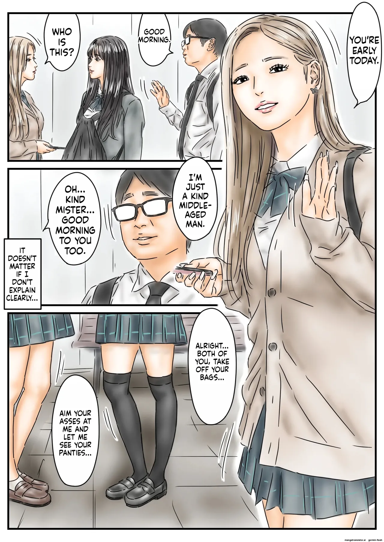 Hypnotic Onahole: Raping a Virgin Idol and a Gal Model on Their Way to School page 5 full