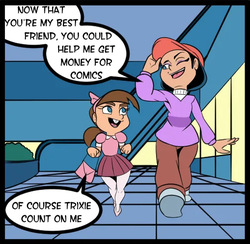 Money for Comics / Comics for Friendship / Friendship for Cherry / Cherry for Time / Time for Not going back / Going back to the begining / The begining no more / No more until beyond