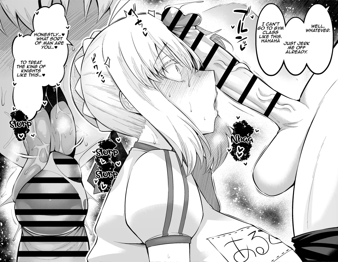 Saber, Taiiku Souko de... | Saber, in the gym storage room❤ page 4 full