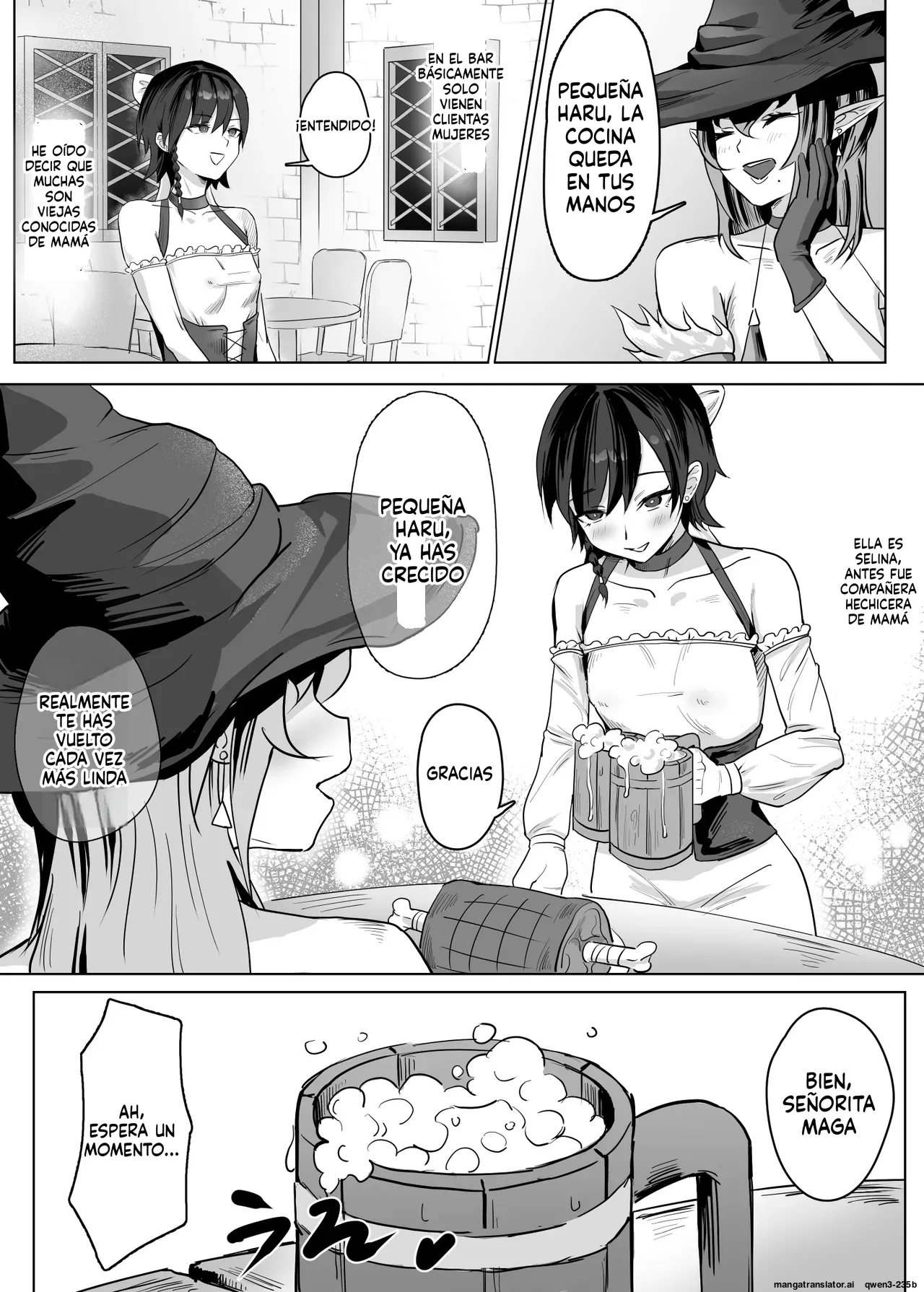 Haha ga Keiei Shiteiru no wa Isekai Yuri Sakaba nano ka!? | 媽媽經營的難道是異世界百合酒館嗎！？ page 4 full