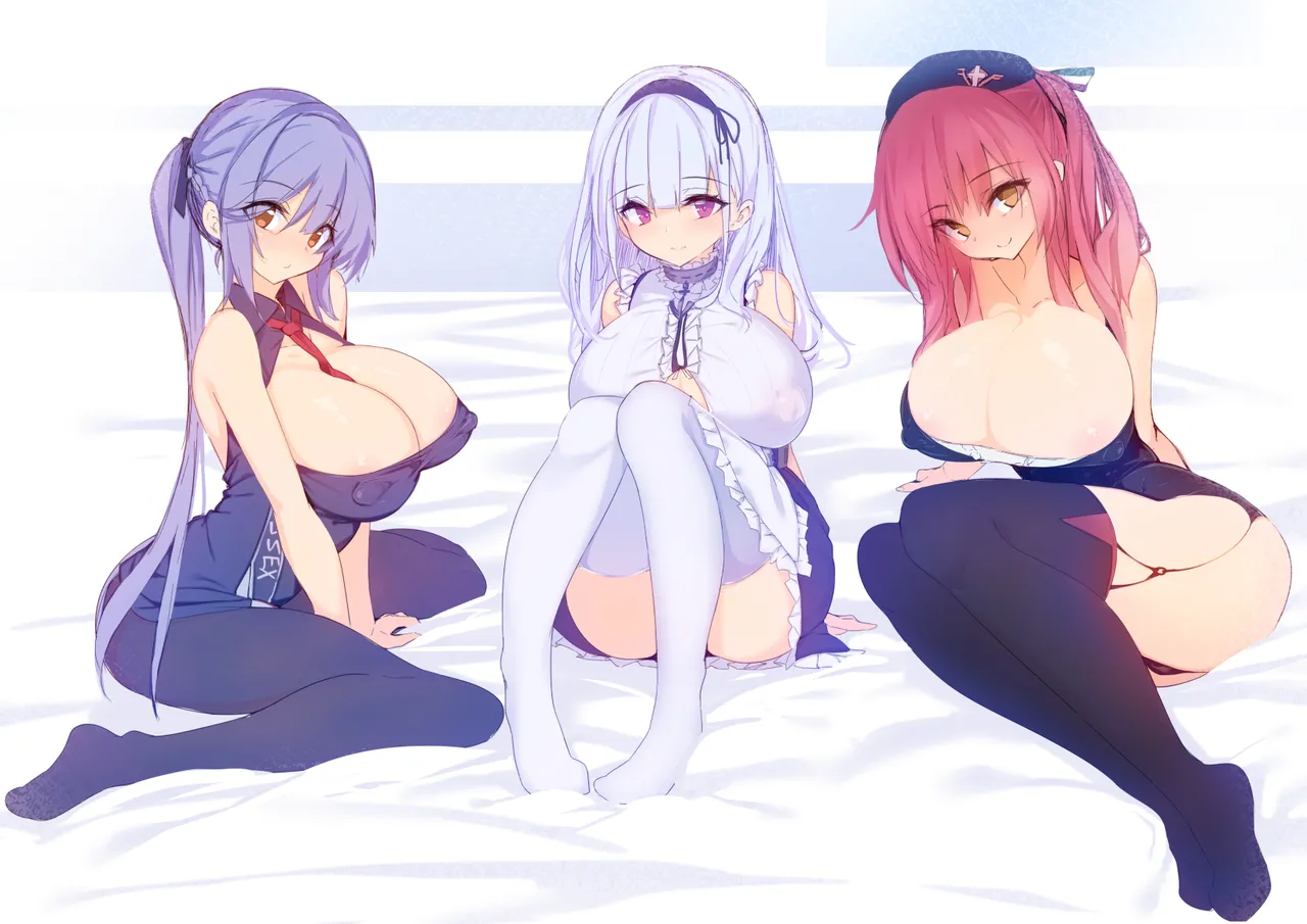 Azur Lane Breeding Fuck-Fuck SEX Newbie Education with the Commander Father &amp; Son and the Fresh Onahole Pussy Girls page 2 full