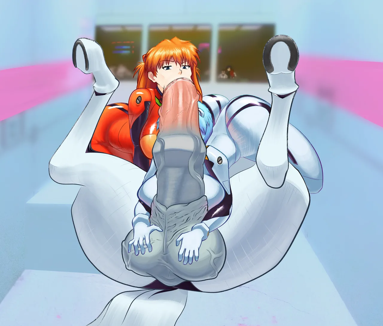 Asuka and Rei collecting MPE “samples” page 8 full