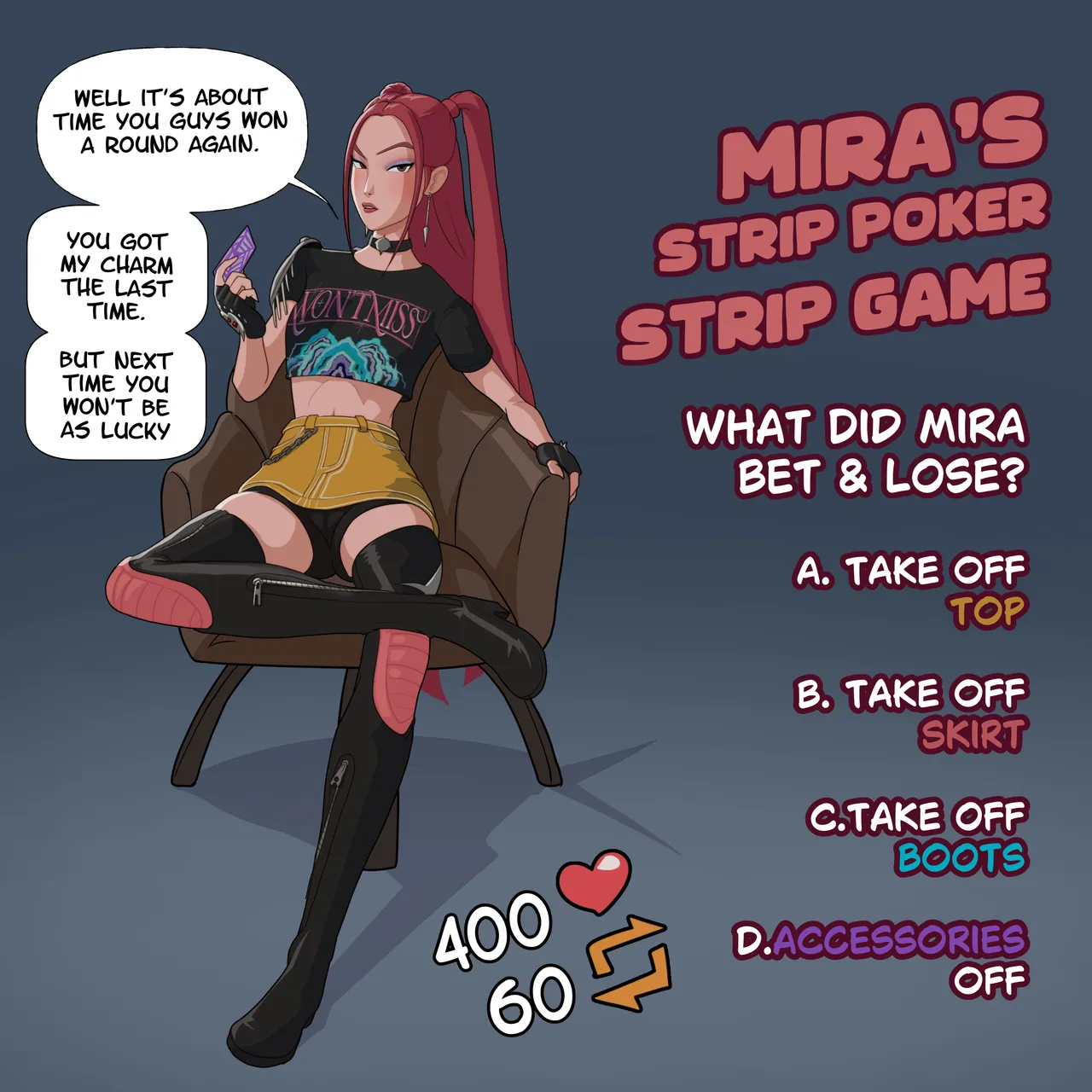 Mira's Strip Poker Strip Game page 1 full