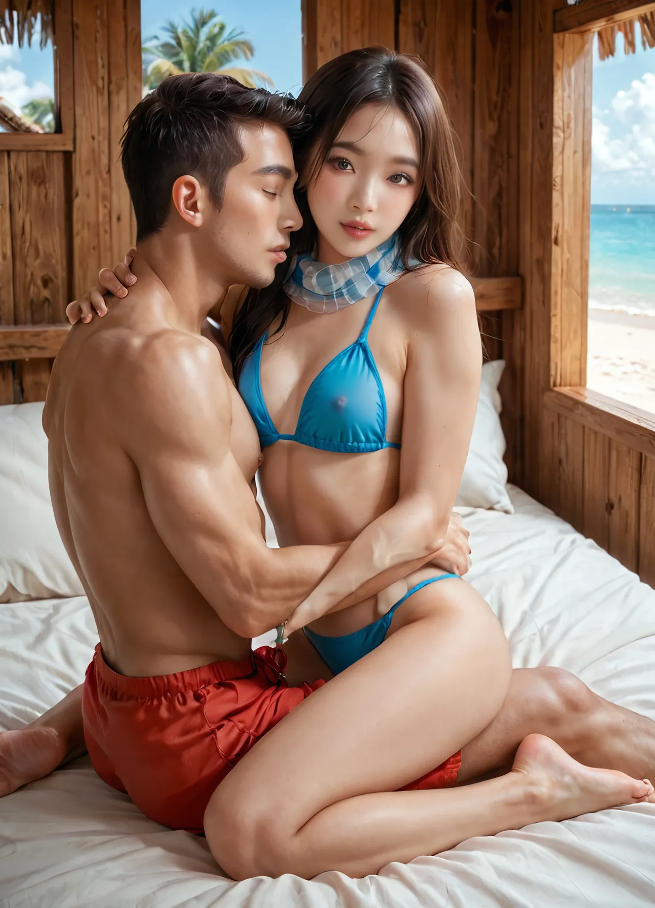 Creampie Sex With Beauty in Blue Bikini page 10 full