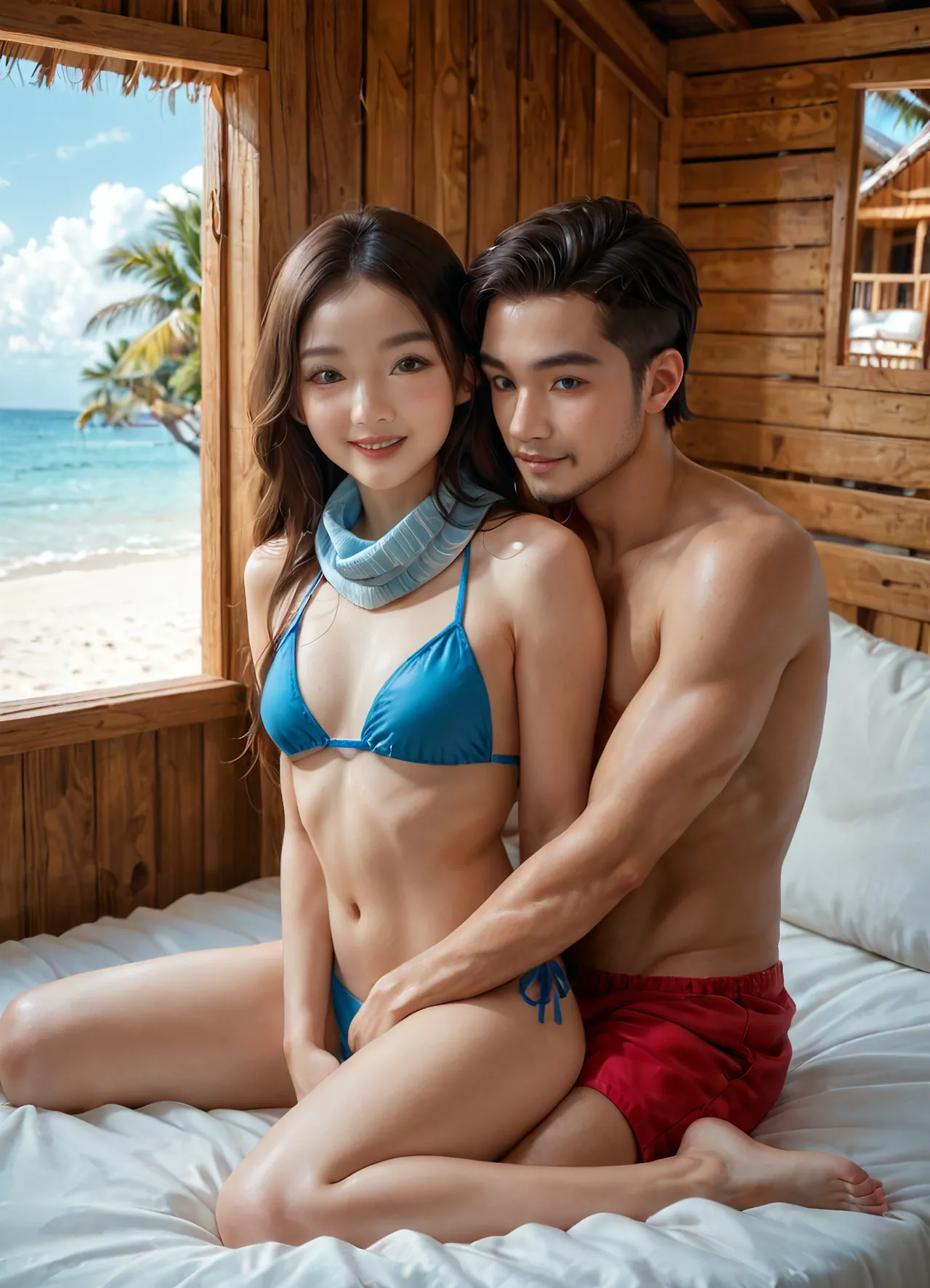 Creampie Sex With Beauty in Blue Bikini page 9 full