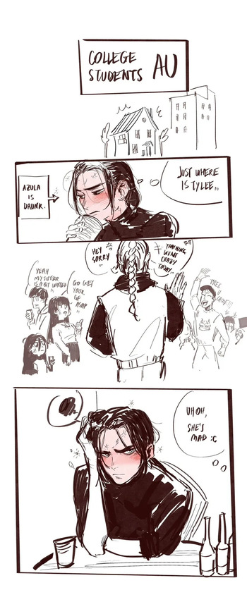 Azula X Ty-Lee College AU cover