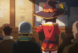 Megumin in the Adventurer's Guild