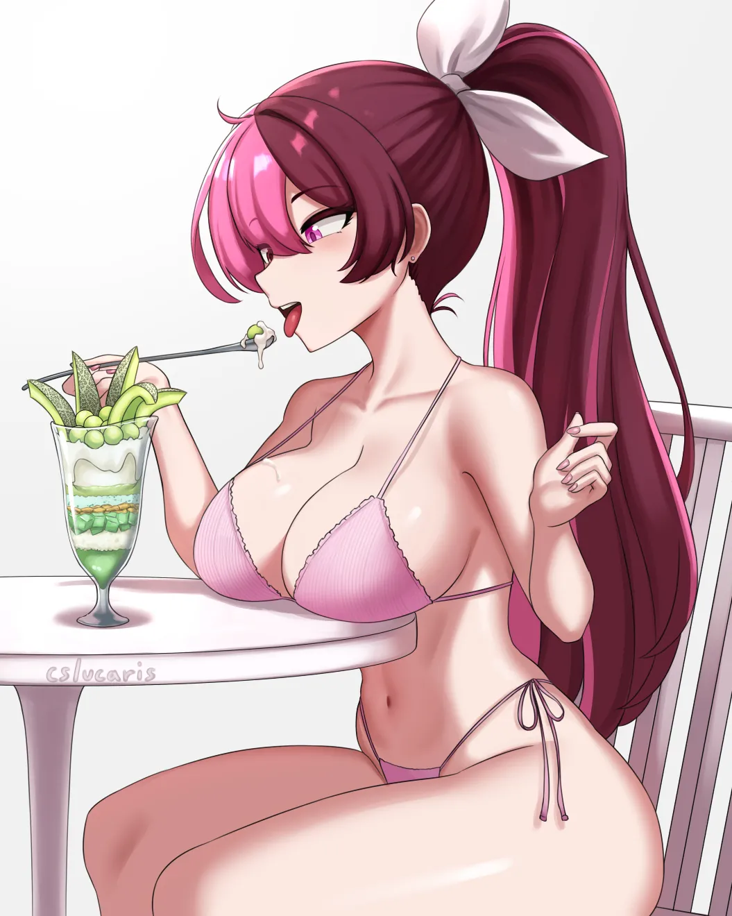 Neo enjoying her parfait page 1 full