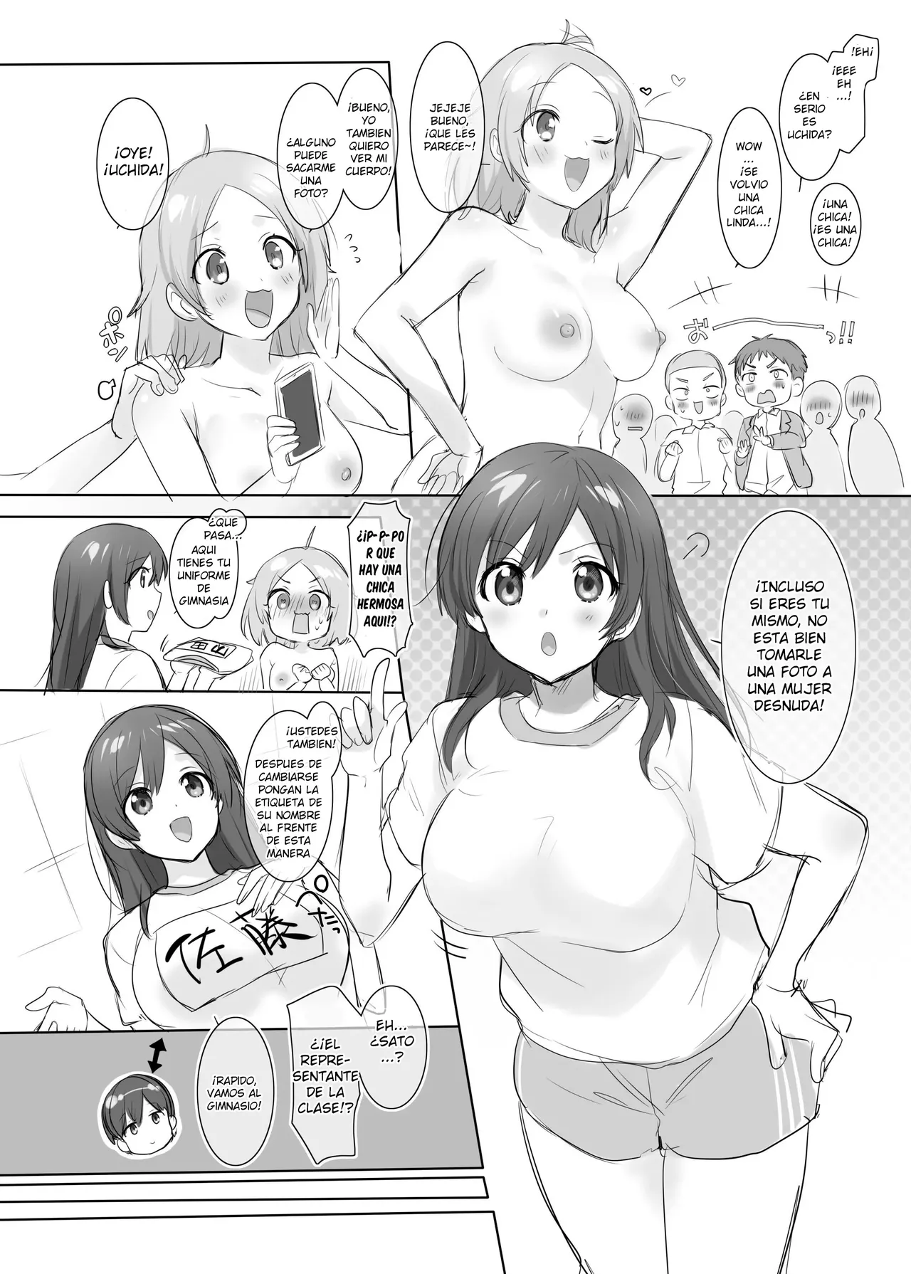 TS Hoken Taiiku ~Kurasu Zennin Nyotaika Jugyou~ Sato-kun Hen Matome | TS Educación física y salud ~Clase de feminización para todos~ Edición de Sato-kun page 4 full