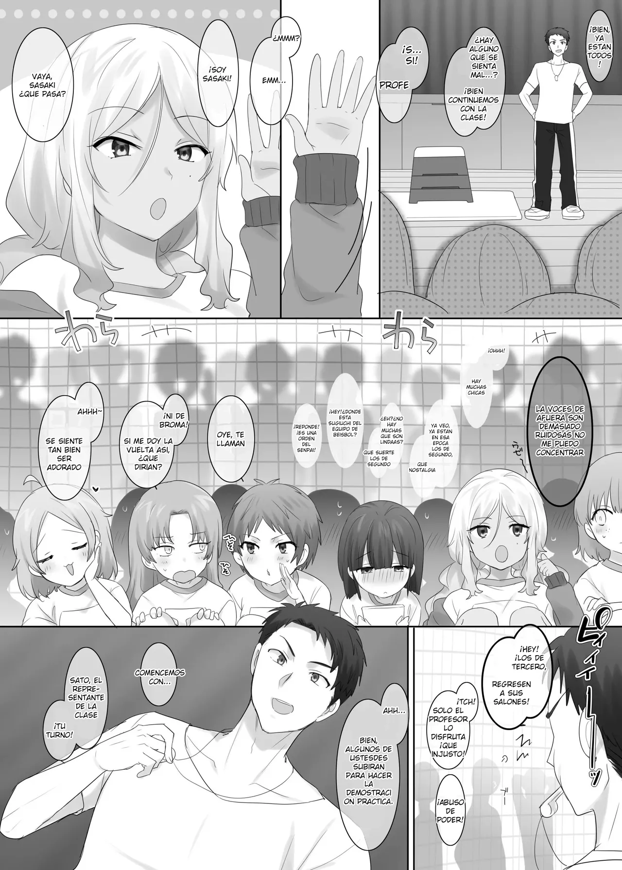 TS Hoken Taiiku ~Kurasu Zennin Nyotaika Jugyou~ Sato-kun Hen Matome | TS Educación física y salud ~Clase de feminización para todos~ Edición de Sato-kun page 5 full
