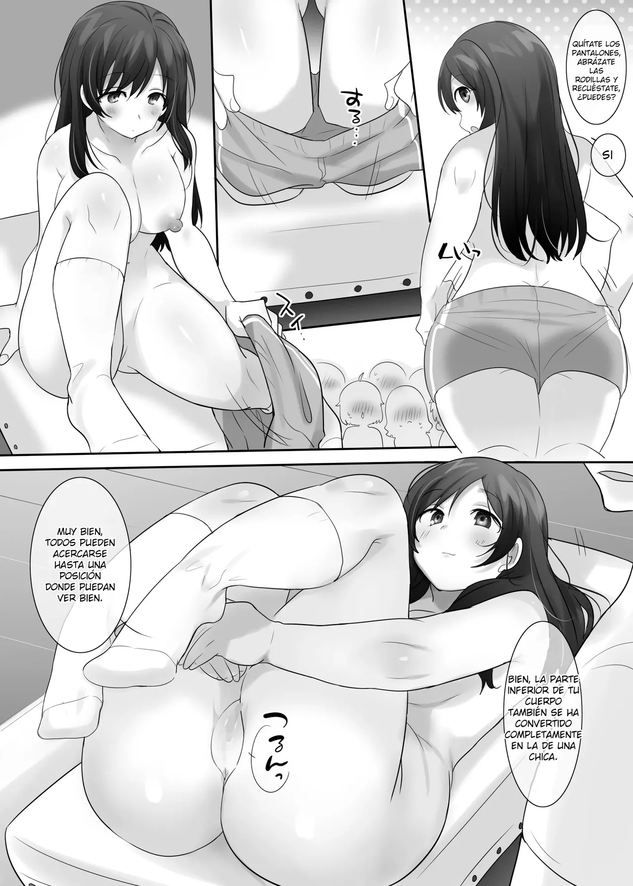 TS Hoken Taiiku ~Kurasu Zennin Nyotaika Jugyou~ Sato-kun Hen Matome | TS Educación física y salud ~Clase de feminización para todos~ Edición de Sato-kun page 9 full