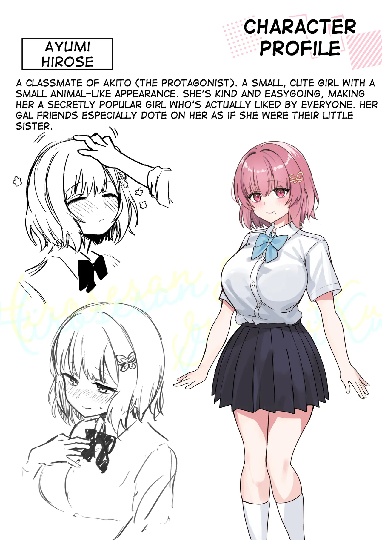 Class de Kakure Ninki no Hirose-san ga Guigui kuru! | Hirose-san, the class's secret crush, is making a bold move! page 2 full