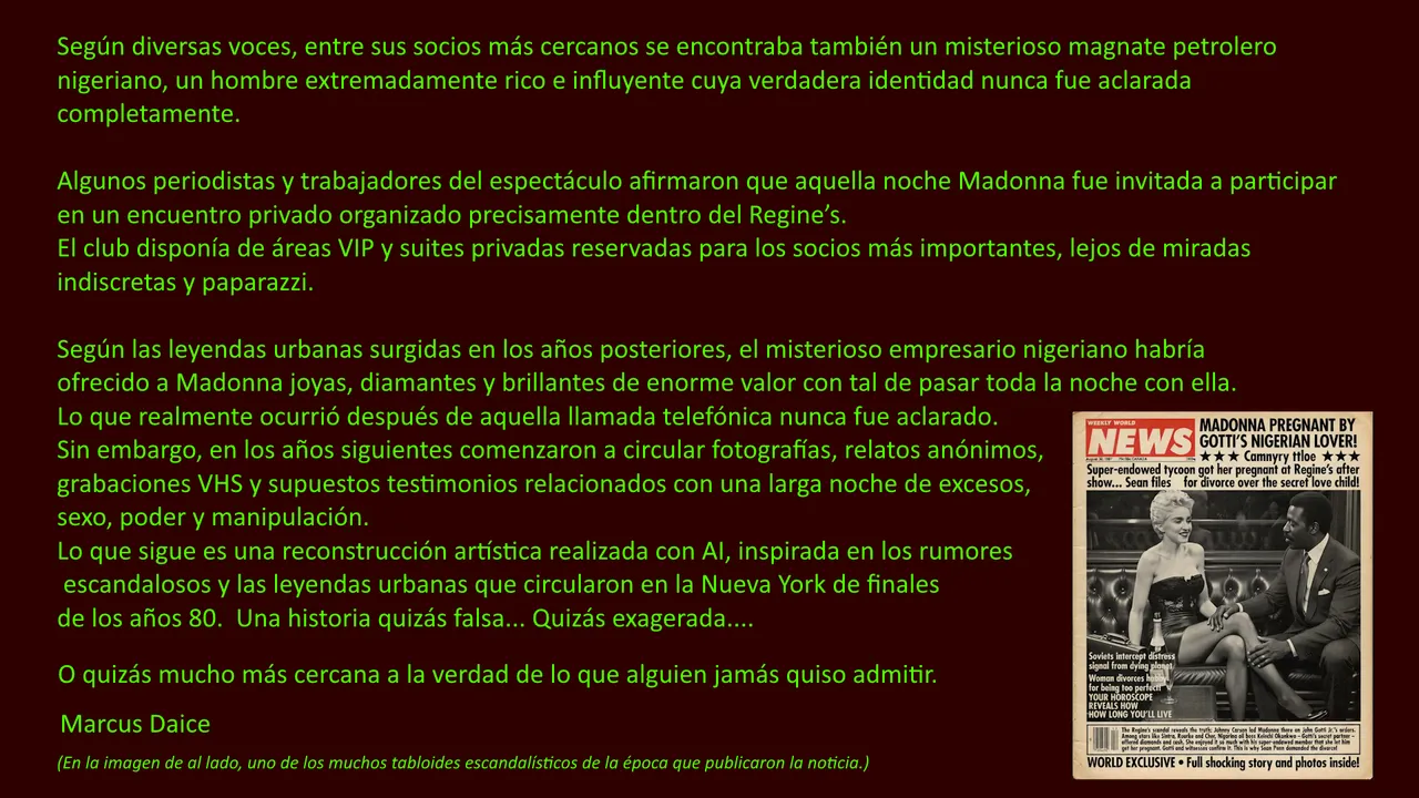 THE REGINE’S TAPE - Madonna, Gotti &amp; The Secret Night page 5 full