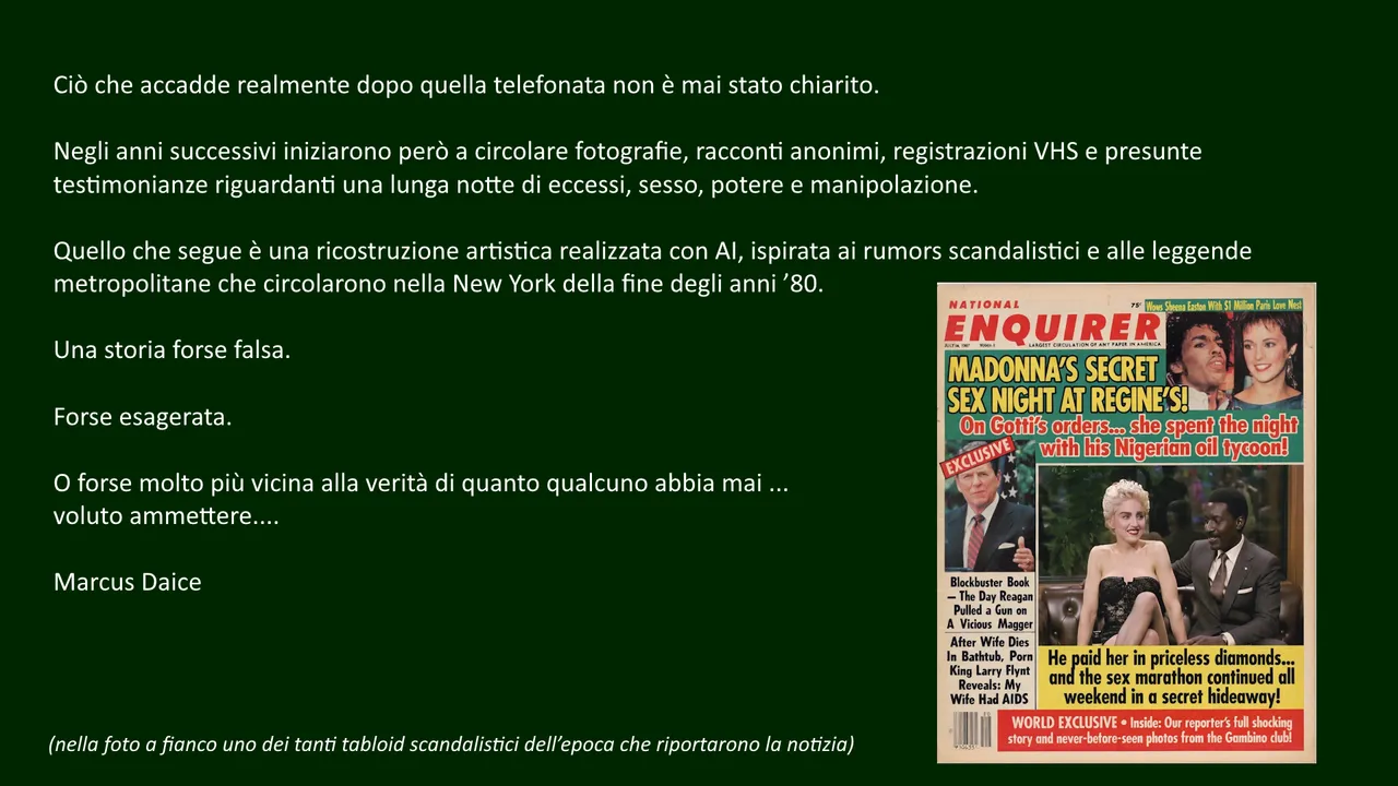 THE REGINE’S TAPE - Madonna, Gotti &amp; The Secret Night page 7 full