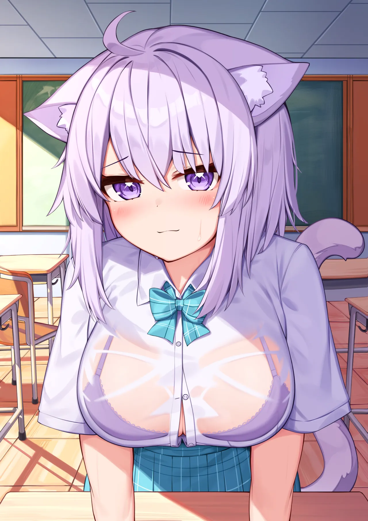 学生服おかゆ+ノーブラ page 2 full
