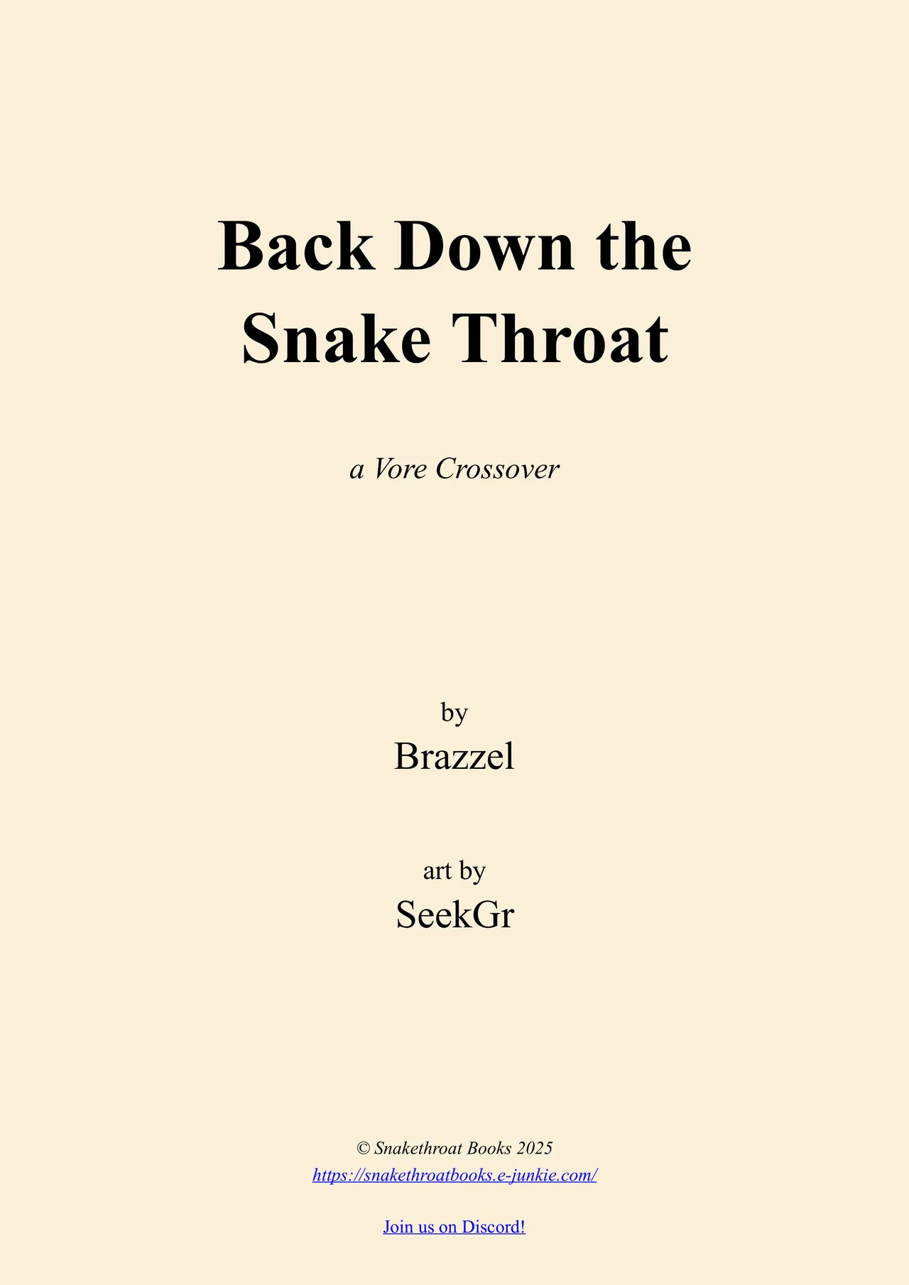 Back Down the Snake Throat page 3 full