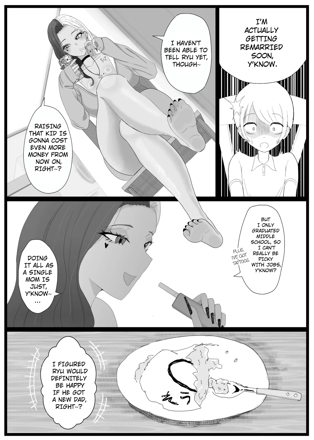 Daisuki na Tomodachi no Kuro Gal Mama o Netotte Nakadashi Suru Hanashi | The Story of Stealing My Best Friend's Black Gal Mom And Creampieing Her. page 10 full