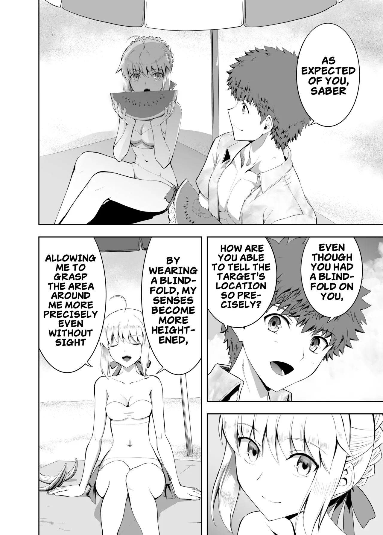 Saber Maniacs Since they say that blocking your vision sharpens your other senses, I had Saber try some blindfold play page 3 full