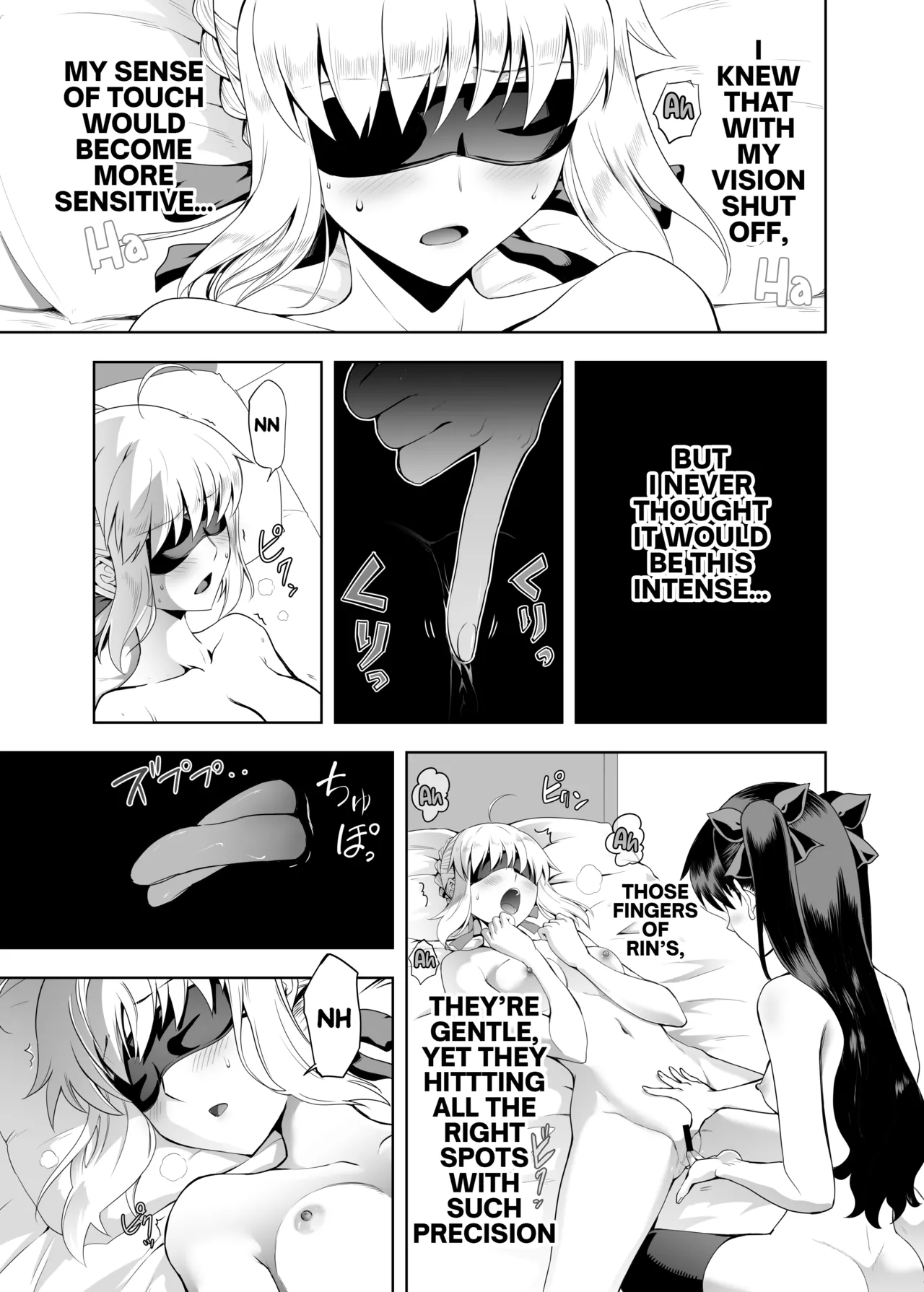 Saber Maniacs Since they say that blocking your vision sharpens your other senses, I had Saber try some blindfold play page 6 full