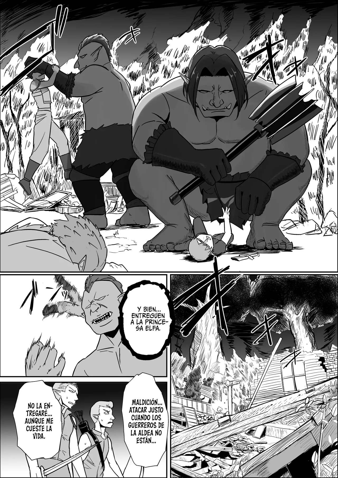 Torawareta Elf Touzen Seidorei no Kei | La Elfa Cautiva: Naturalmente condenada a ser una esclava sexual page 3 full