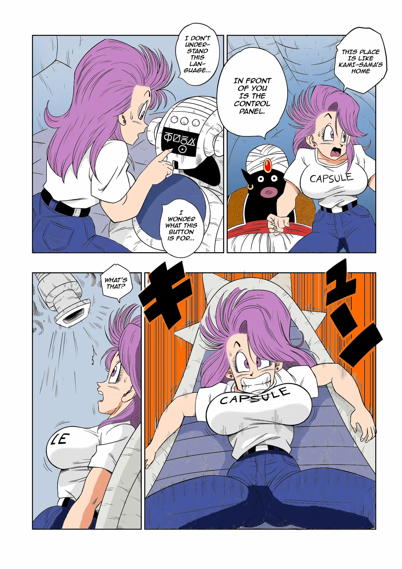 Dagon Ball Bulma meets Mr popo manga colors page 5 full