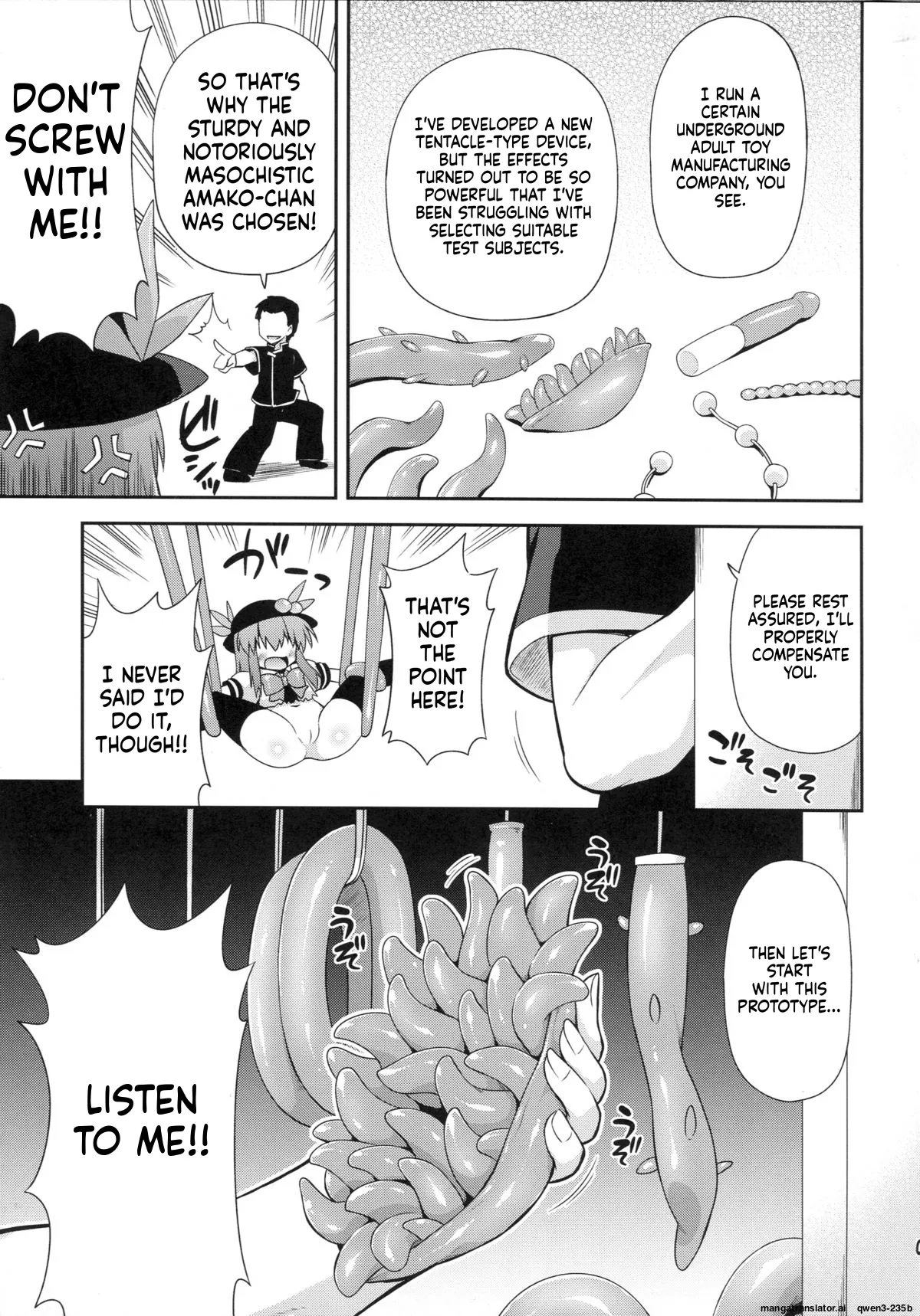 Tenshi-chan to Shokushu Jikken!? - Tentacle experiment with Tenshi-chan!? page 4 full