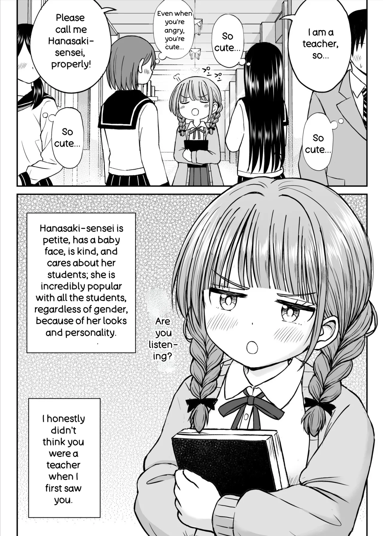 Please Don't Bully Sensei Too Much... ~The Day the Kind, Baby-Faced, Big-Breasted Hanasaki-Sensei’s Heart Broke~ page 4 full