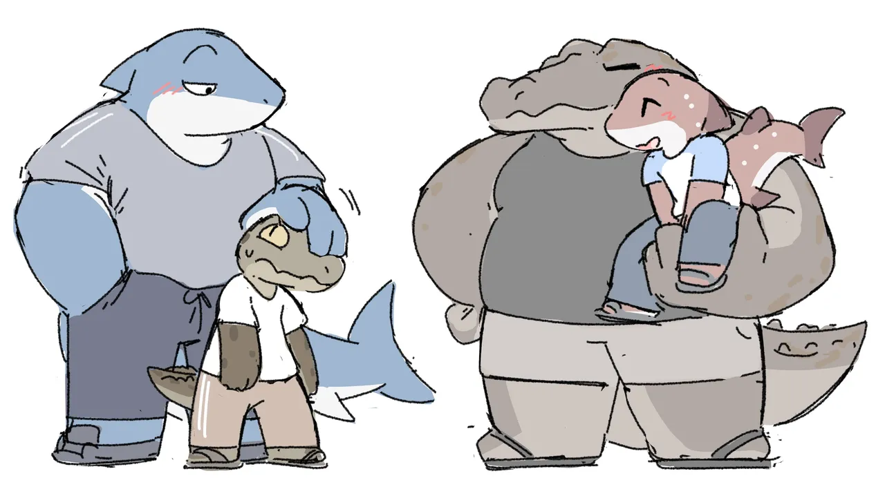 redbean1204's Shark/Croc Couples page 1 full