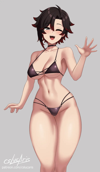 Ruby, Weiss and Neo at the beach, Futa cover