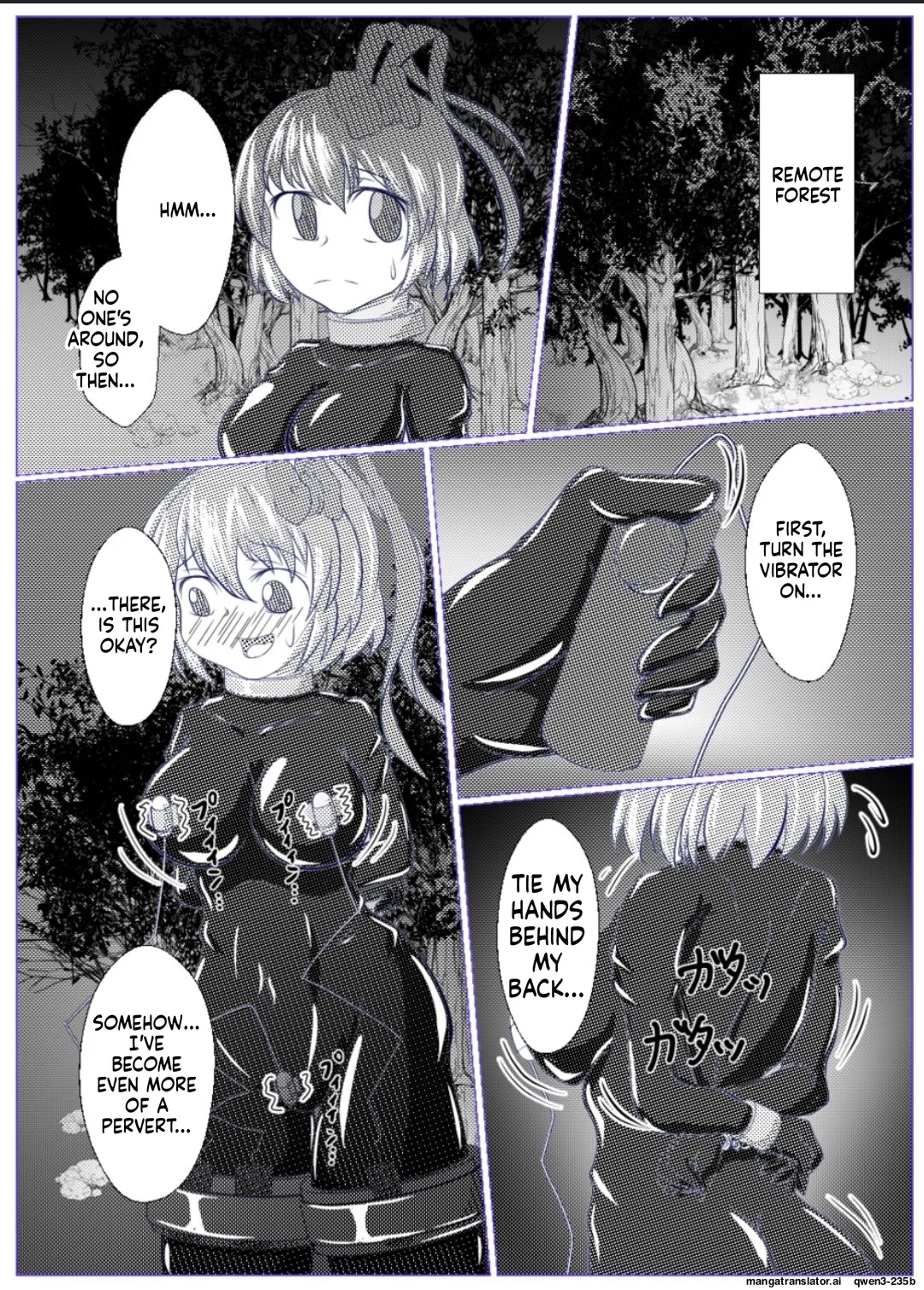 Iku no Hazukashii Self-Bondage Gaishutsu Taiken page 9 full