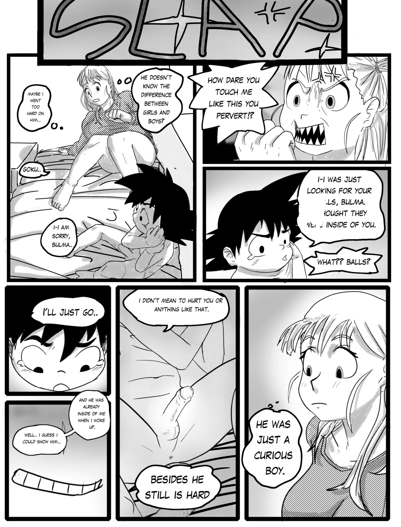 Straight Shota time goku X bulma part 1 page 8 full