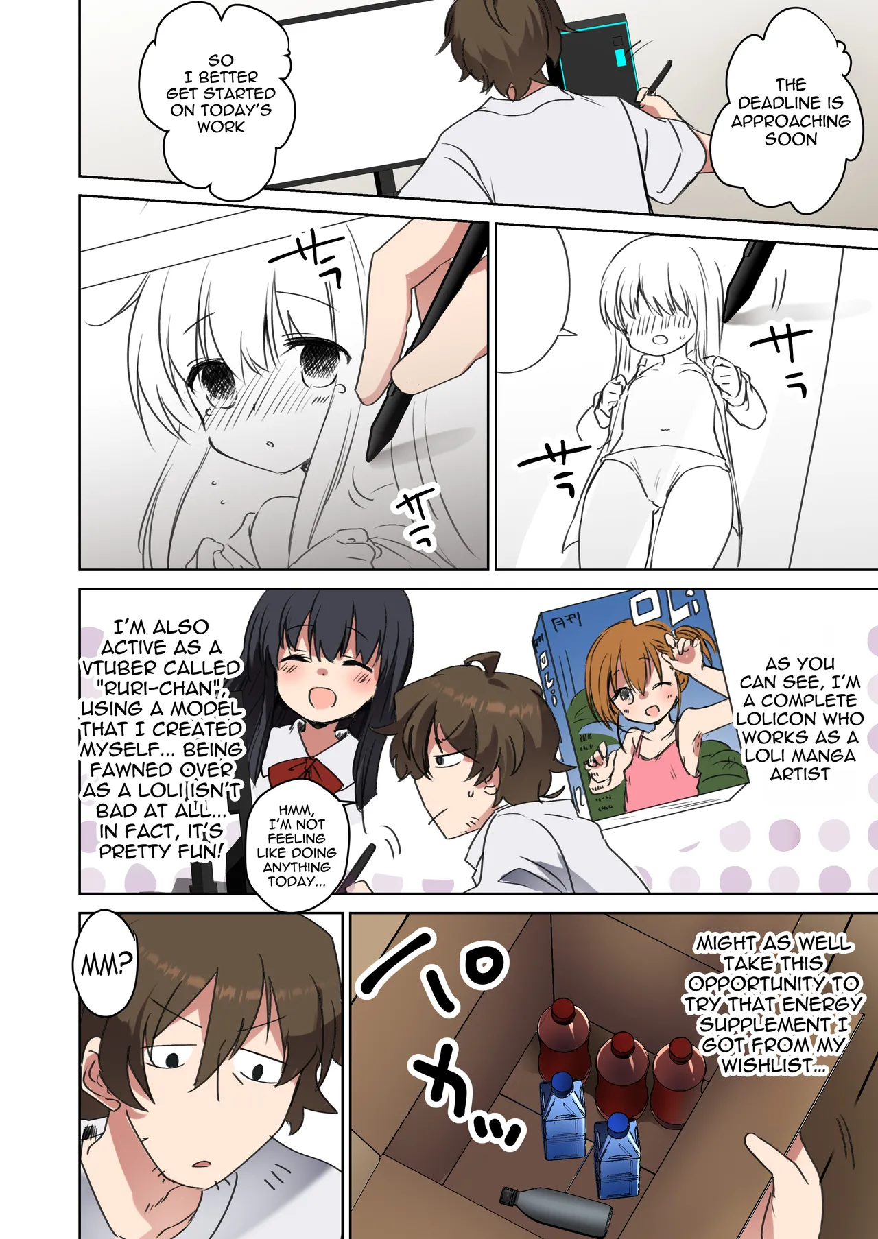 Bishoujo Mangaka ga Bishoujo ni Natte Bishoujo ni H na Koto o Sareru Hanashi | The story of a male manga artist who turns into a girl and is forced to do naughty things by another beautiful girl page 4 full