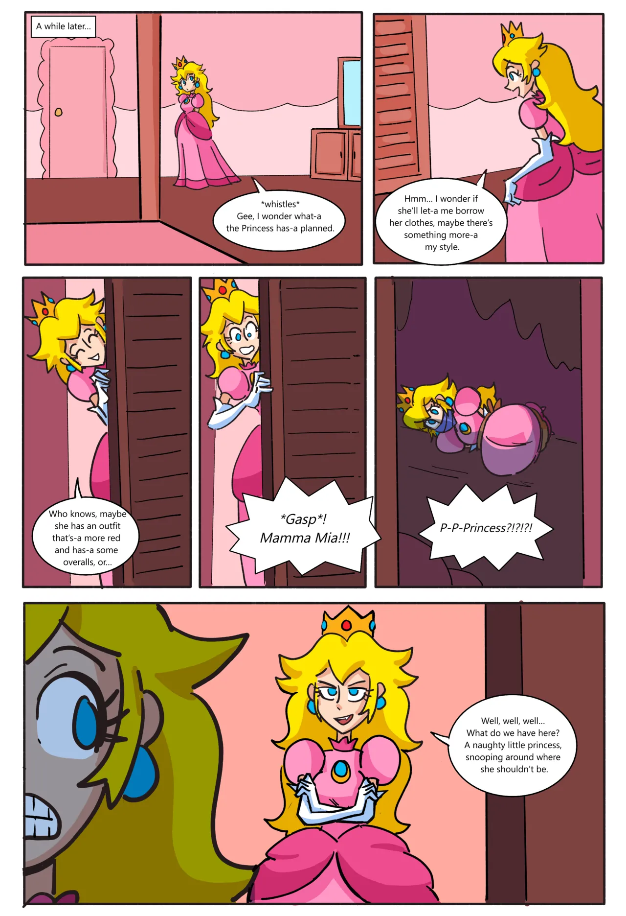 Peachy Transformation comic. page 4 full