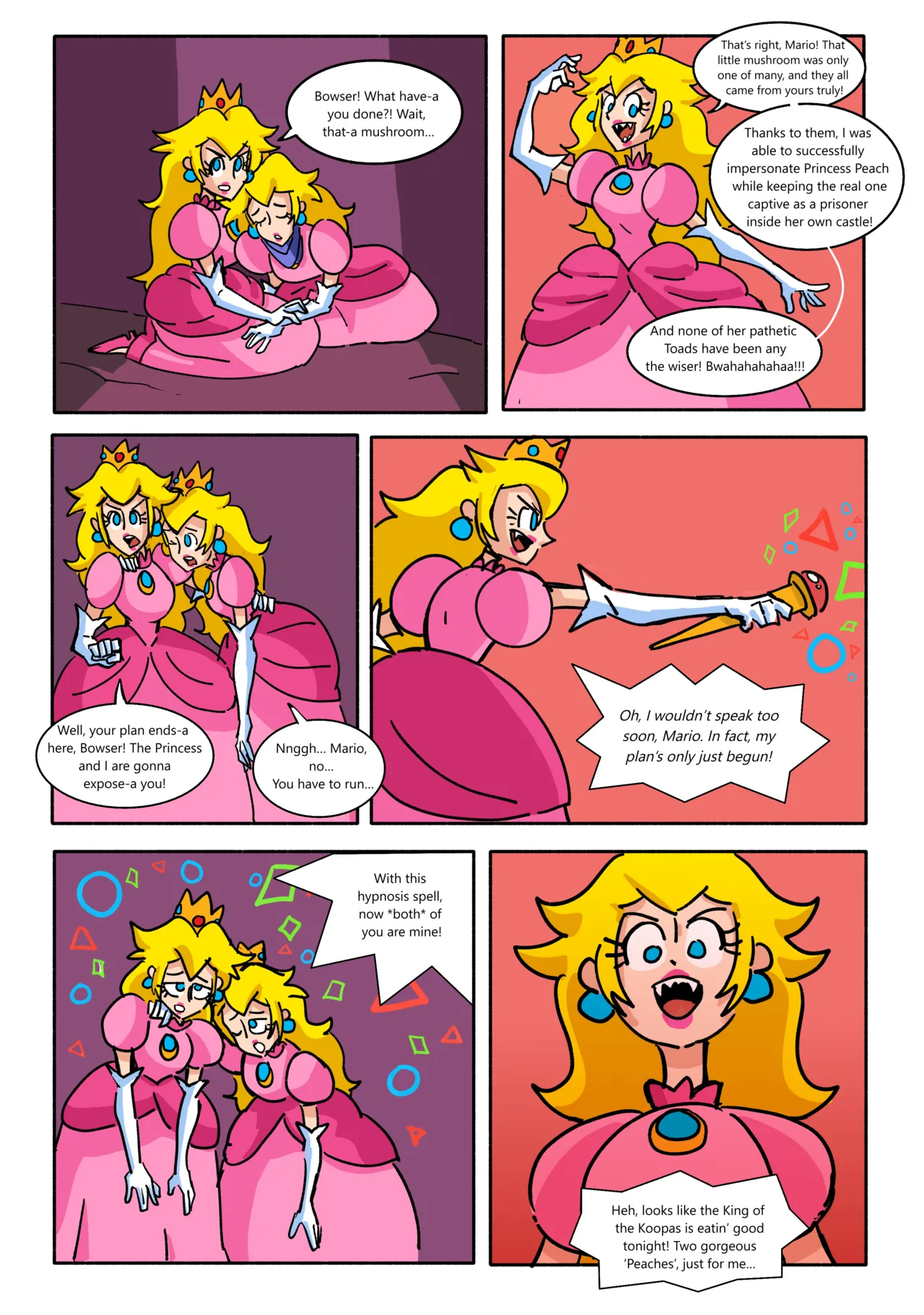 Peachy Transformation comic. page 5 full