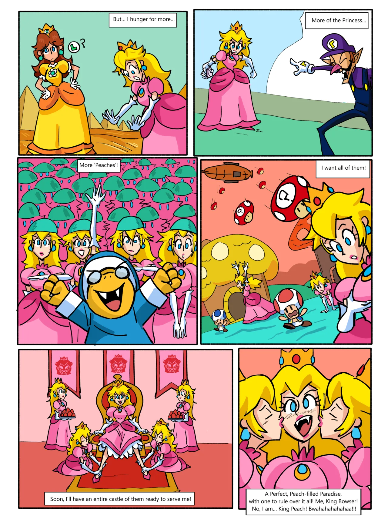 Peachy Transformation comic. page 6 full