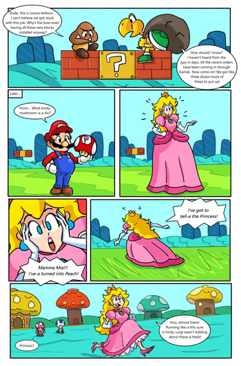 Peachy Transformation comic. cover