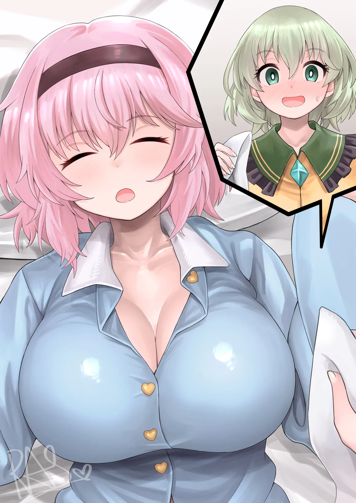 Nete Iru Satori No Oppai O Tsukacchau Futanari Koishi-chan page 10 full