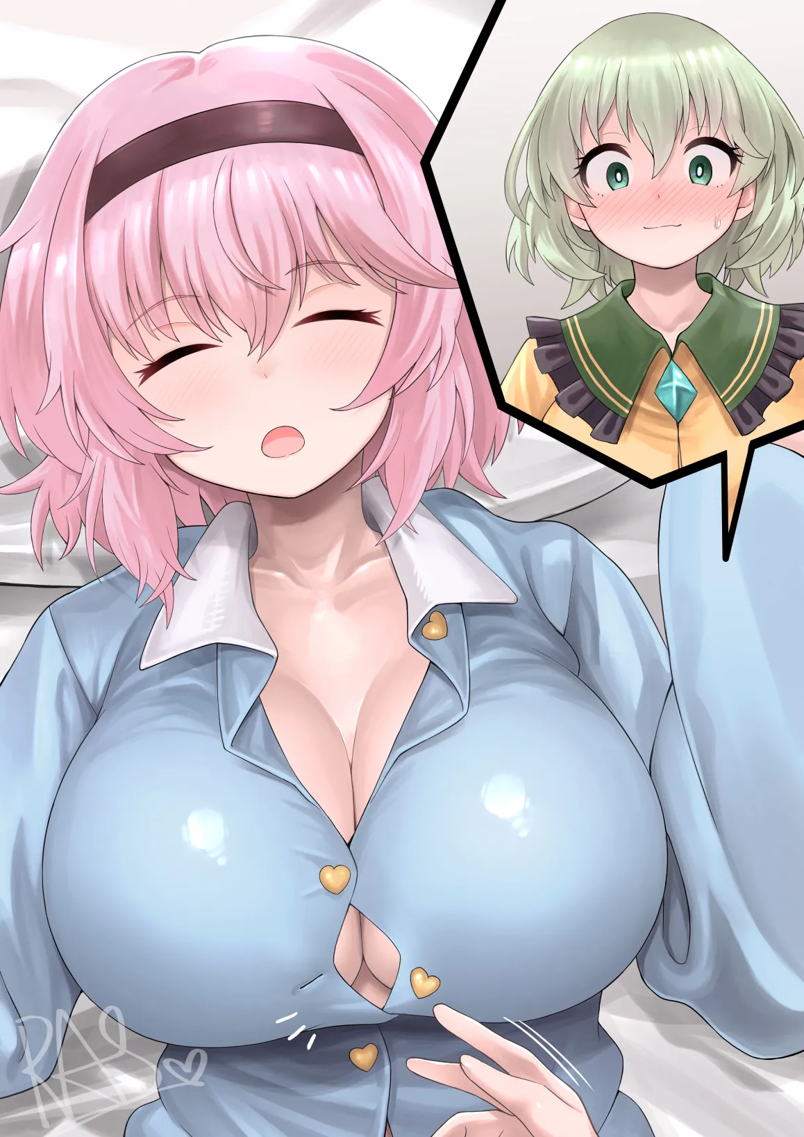 Nete Iru Satori No Oppai O Tsukacchau Futanari Koishi-chan page 2 full