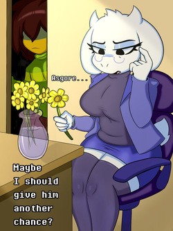 Toriel x Kris Comic.