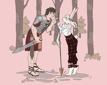 Barbarian bunny witch series by / in e621 cover