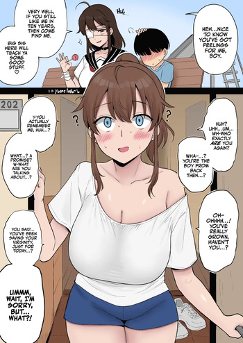 Mukashi Yoku Asonde kureta Kinjo no Kakkoii Onee-san ni 10-nen Mae no Yakusoku o Hatashite morai ni Iku Yatsu | Fulfilling a 10 Year Old Promise with the Cool Kid in the Neighborhood Who Used to Play with Me at the Park cover