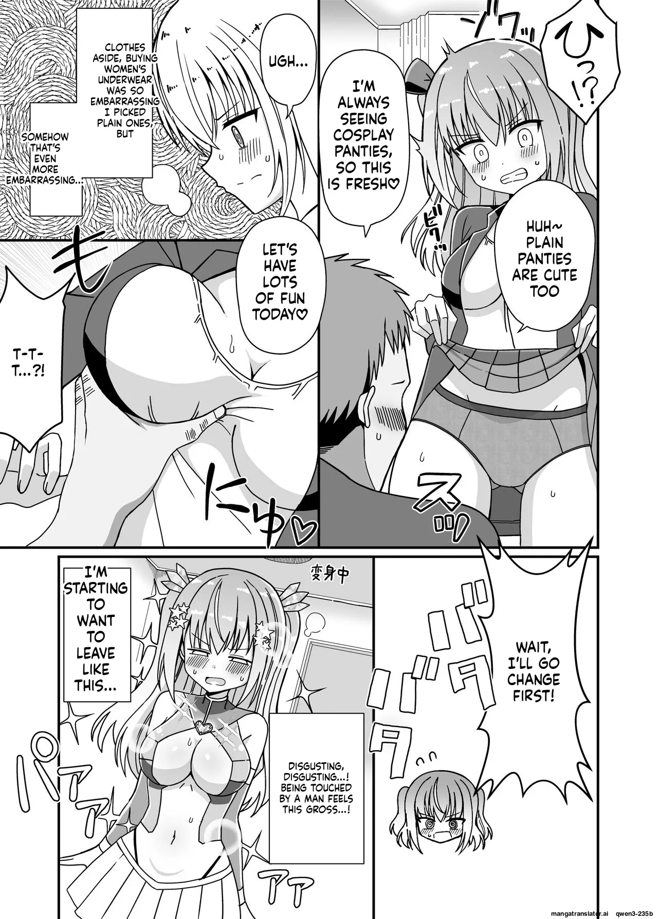 Nyotaika Shite Henshin Heroine ni Natta kedo Kinketsu na no de Karada wo Uttara Mesu ni Sareta page 10 full