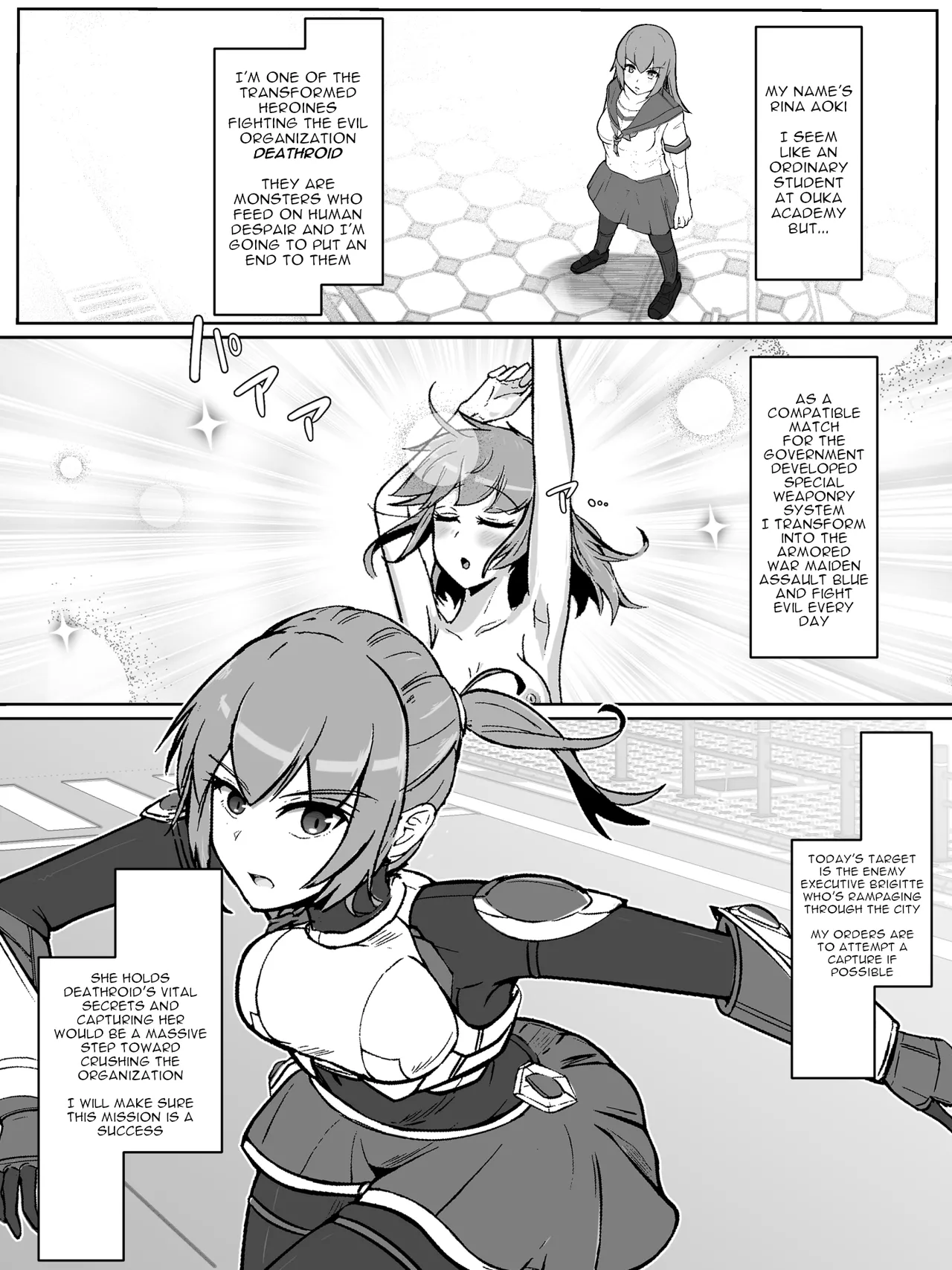 Soukou Senki Assault Blue ~Haiboku Heroine Subete o Ubaware Zetsubousu~ page 2 full
