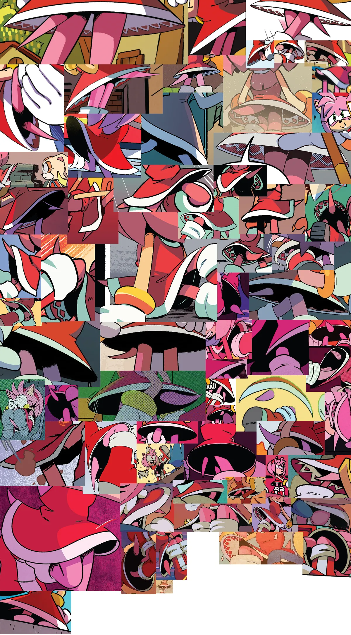 Sonic the Hedgehog IDW &amp; Archie Amy Rose Uncensored Panels page 1 full