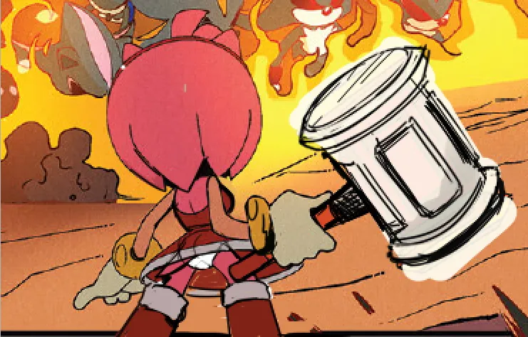 Sonic the Hedgehog IDW &amp; Archie Amy Rose Uncensored Panels page 3 full