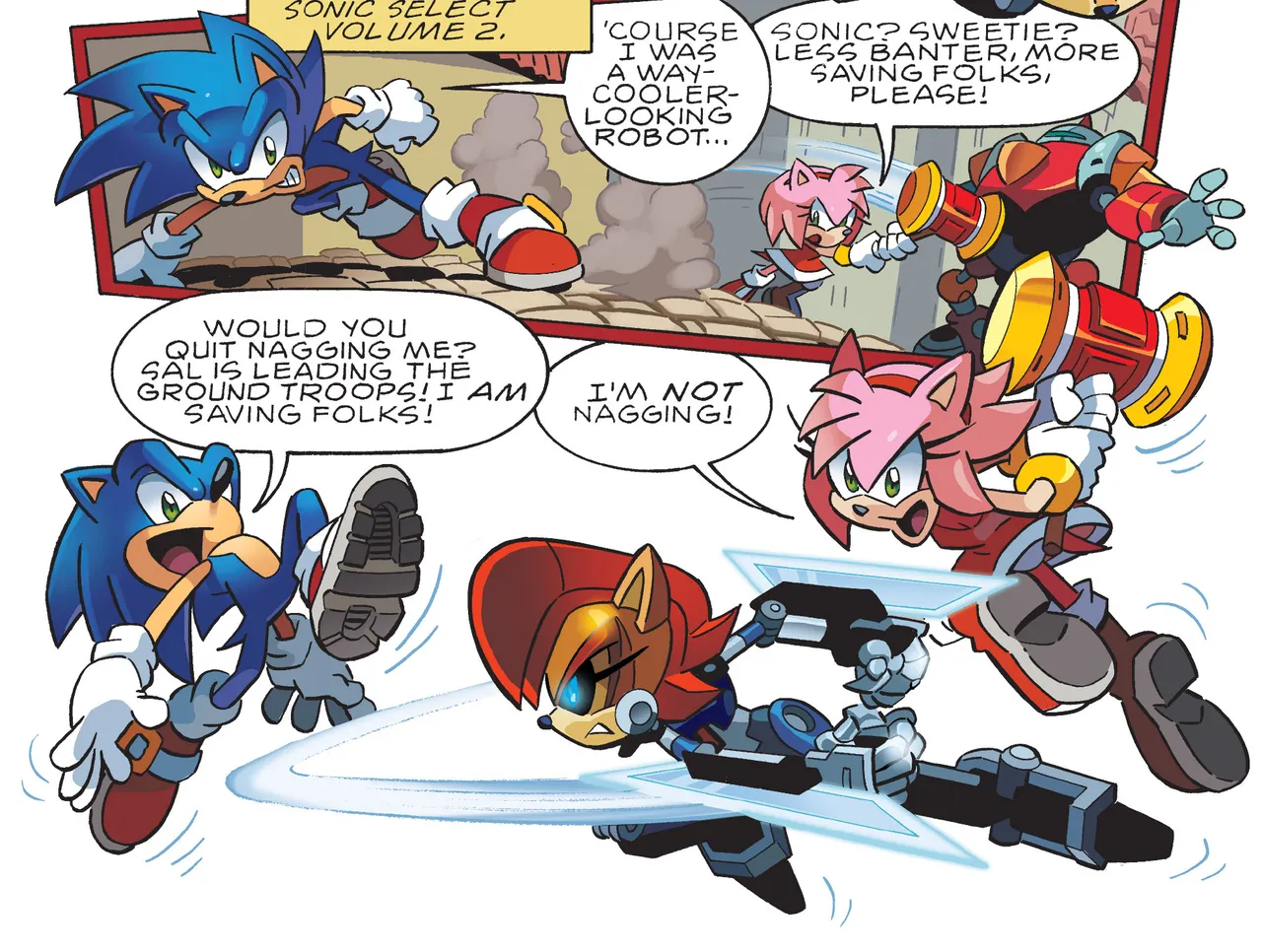 Sonic the Hedgehog IDW &amp; Archie Amy Rose Uncensored Panels page 9 full