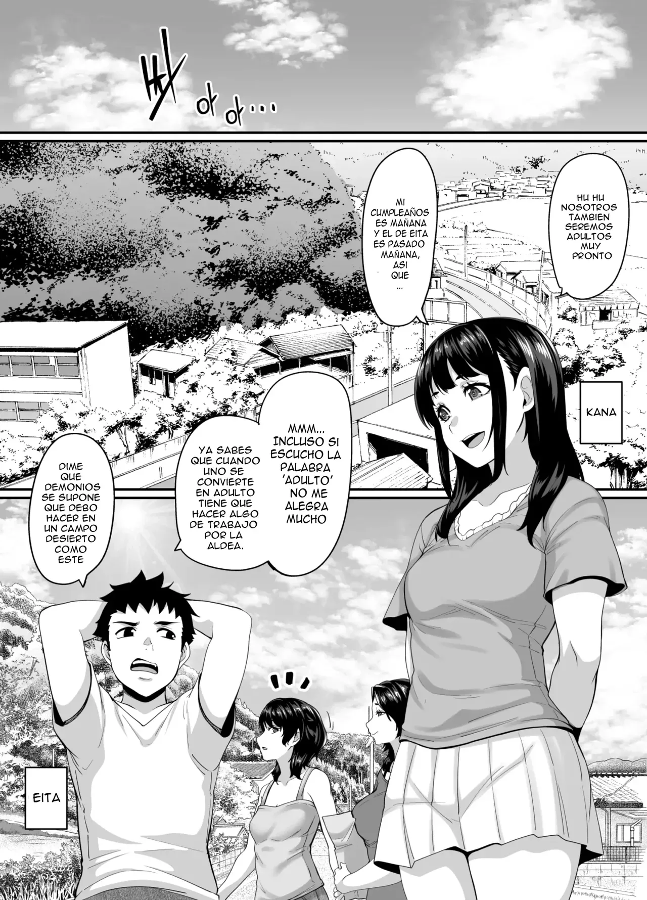 Onna Amarimura no Inshuu ~Otoko wa Juunin Haramasete Ichininmae Toiu Inaka no Fuuchou~｜Costumbre de la aldea con Exceso de Mujeres ~La tendencia rural de que un hombre debe dejar embarazadas a 10 personas para ser un adulto respetable~ page 2 full