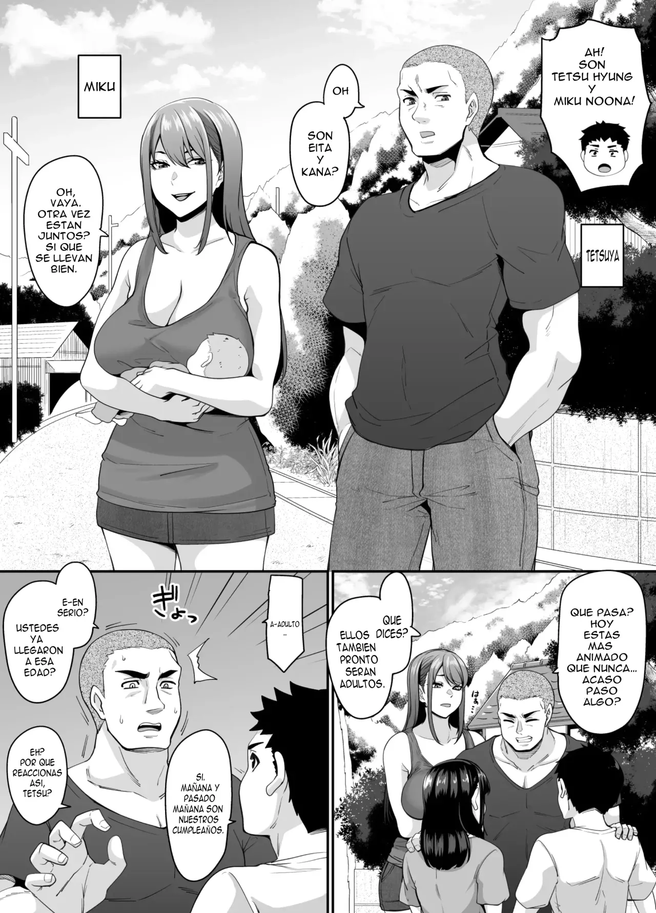 Onna Amarimura no Inshuu ~Otoko wa Juunin Haramasete Ichininmae Toiu Inaka no Fuuchou~｜Costumbre de la aldea con Exceso de Mujeres ~La tendencia rural de que un hombre debe dejar embarazadas a 10 personas para ser un adulto respetable~ page 5 full