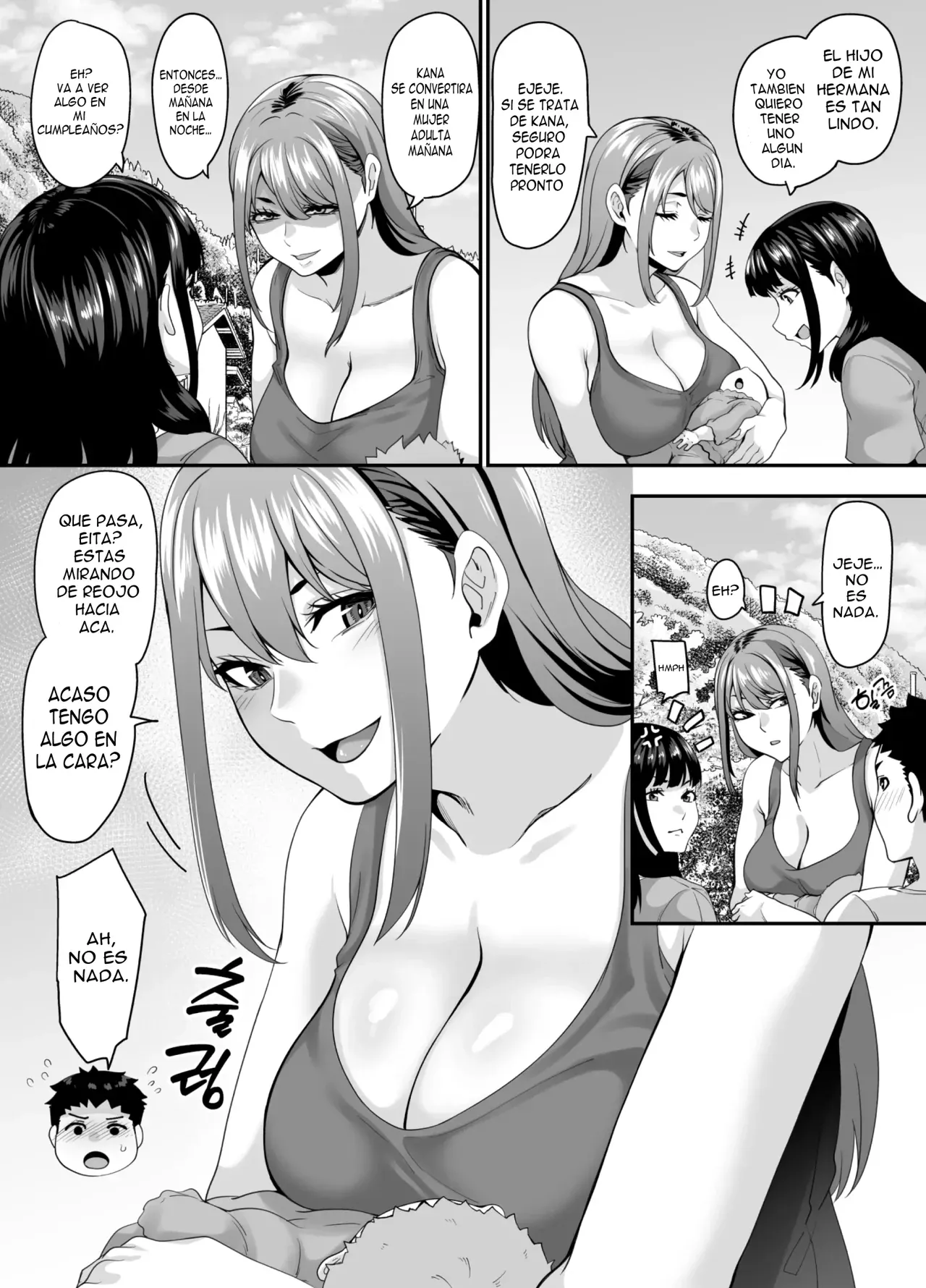 Onna Amarimura no Inshuu ~Otoko wa Juunin Haramasete Ichininmae Toiu Inaka no Fuuchou~｜Costumbre de la aldea con Exceso de Mujeres ~La tendencia rural de que un hombre debe dejar embarazadas a 10 personas para ser un adulto respetable~ page 6 full